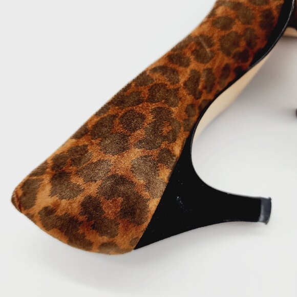 Amalfi Vilma Pumps Heels Womens Size 8.5B Leather Made In Italy Cheetah Print - Picture 8 of 9